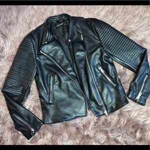 Zara Faux Leather Biker Jacket